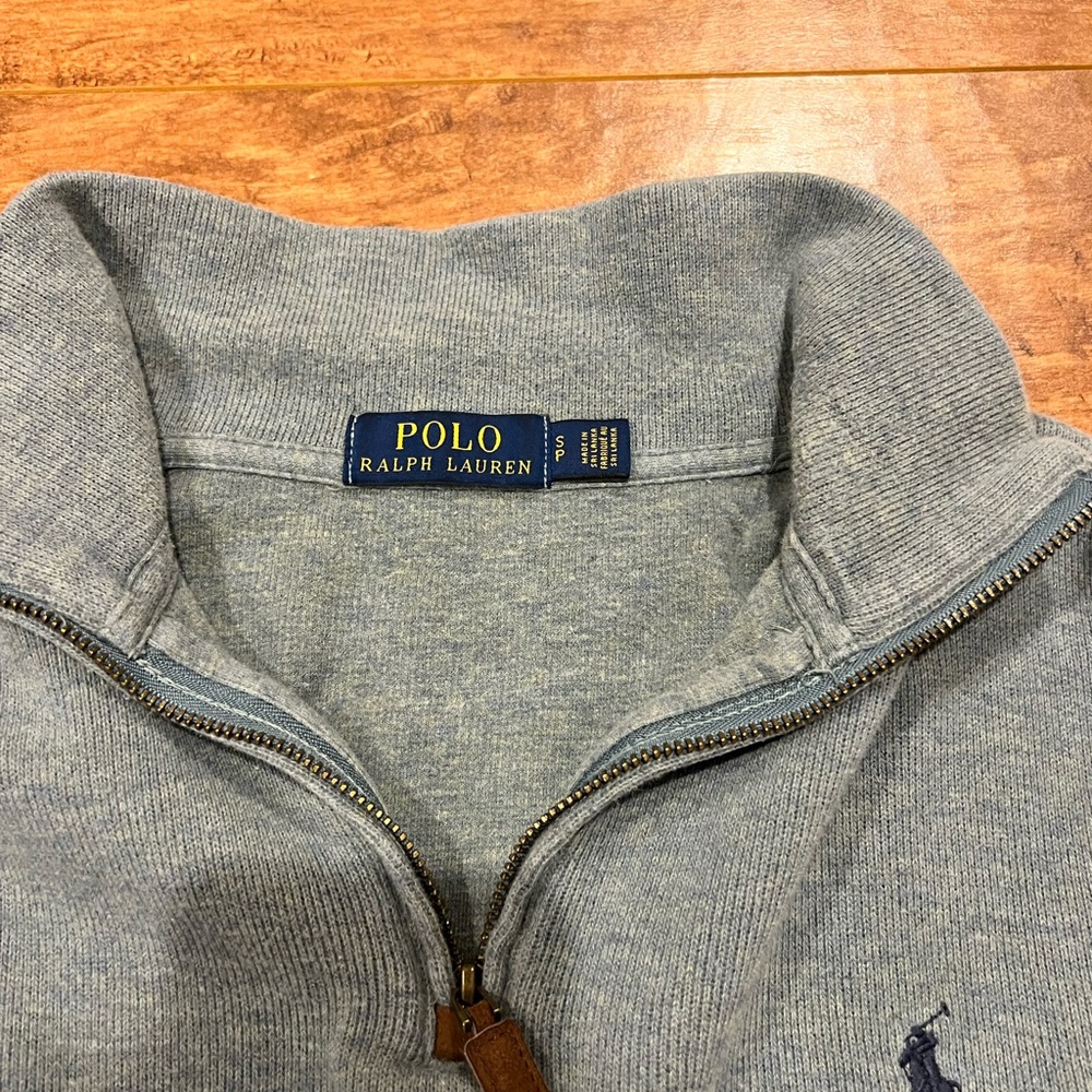 Polo by Ralph Lauren Blue Quarter-Zip Sweater - Picture 3 of 6
